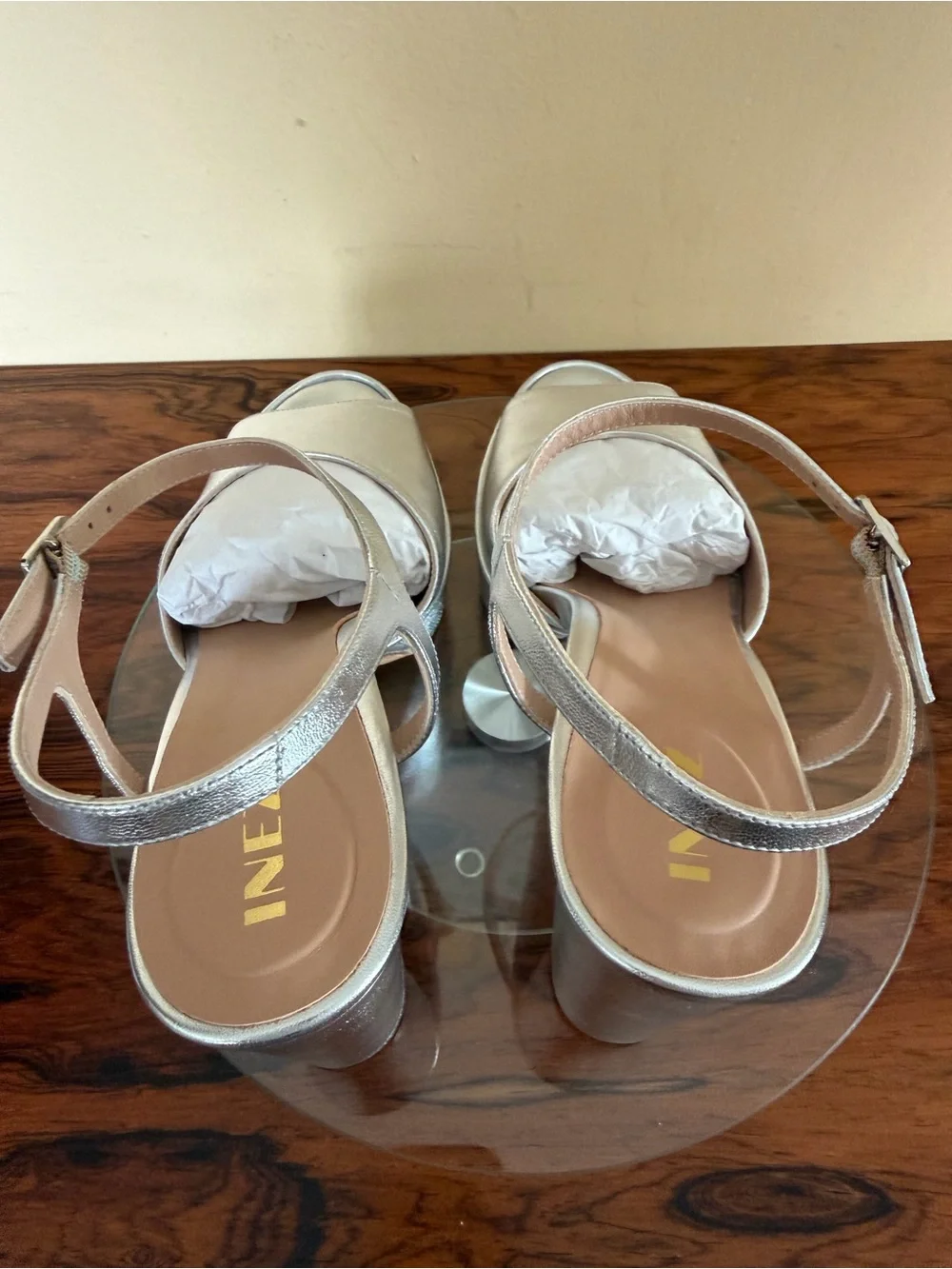 Inez Camilla heels in silver size 10.5 M